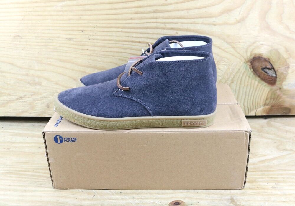 New Seavees Boots Mens 8 Shadow Gray Suede Sun Tans Chukka Ankle Lace Up Shoes